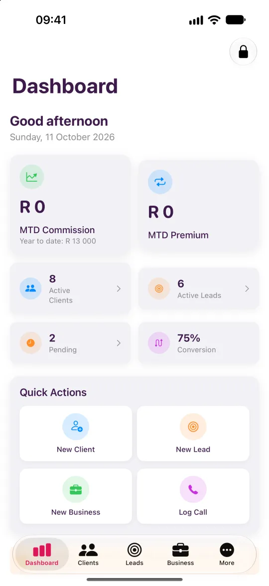 The ClientOS screen for: Read your dashboard