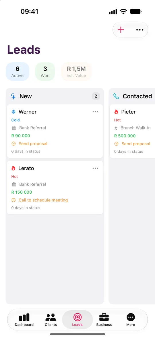 ClientOS set up for a financial planner